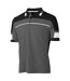 Mens Colour Block Polo Shirt Charcoal Black Island Green-1