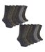 Lot de 12 chaussettes côtelées en alpaga pour hommes-1