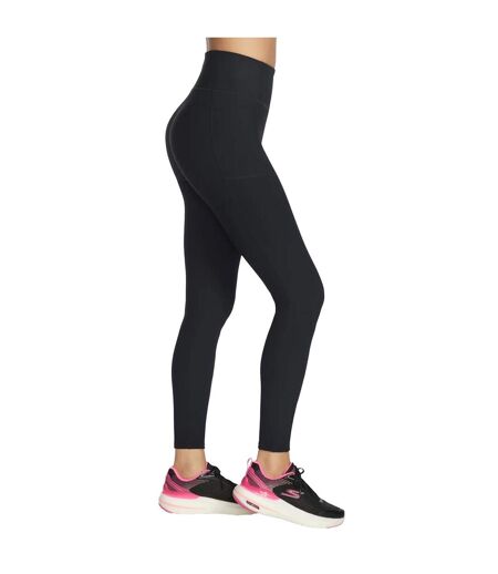 Womens/ladies go flex ribbed leggings black Skechers