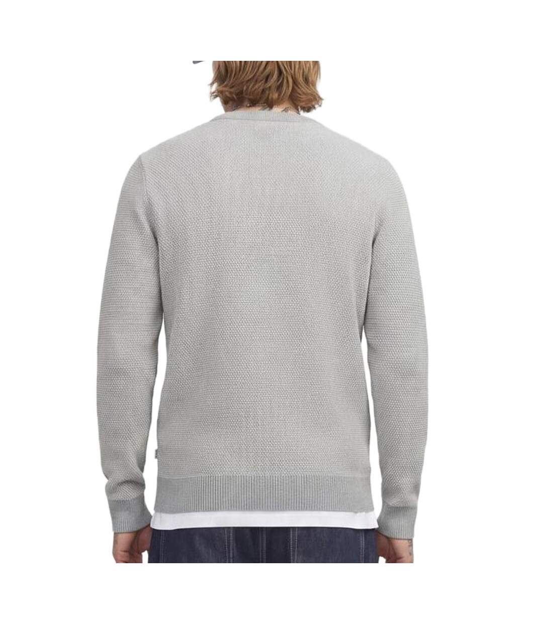 Pull gris homme jack & jones globe knit-2