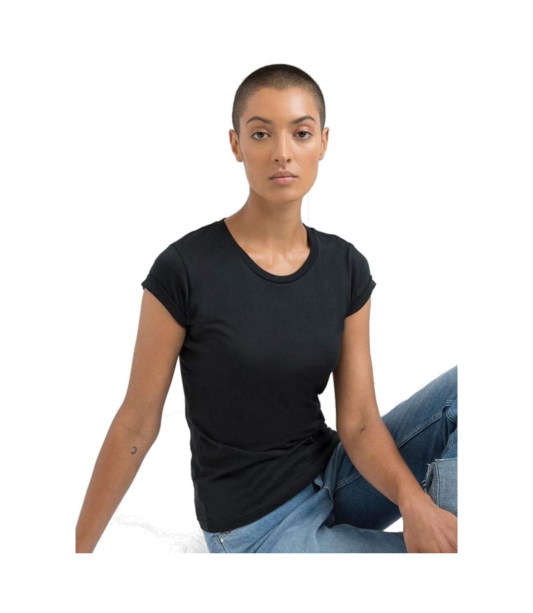 T-shirt femme noir Mantis