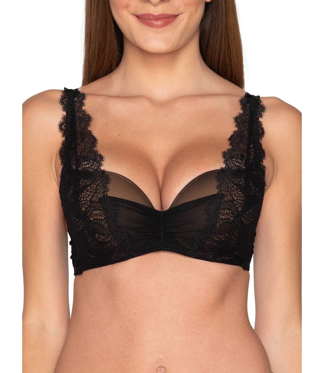 Soutien-gorge préformé Orchidea noir Luna Splendida-1