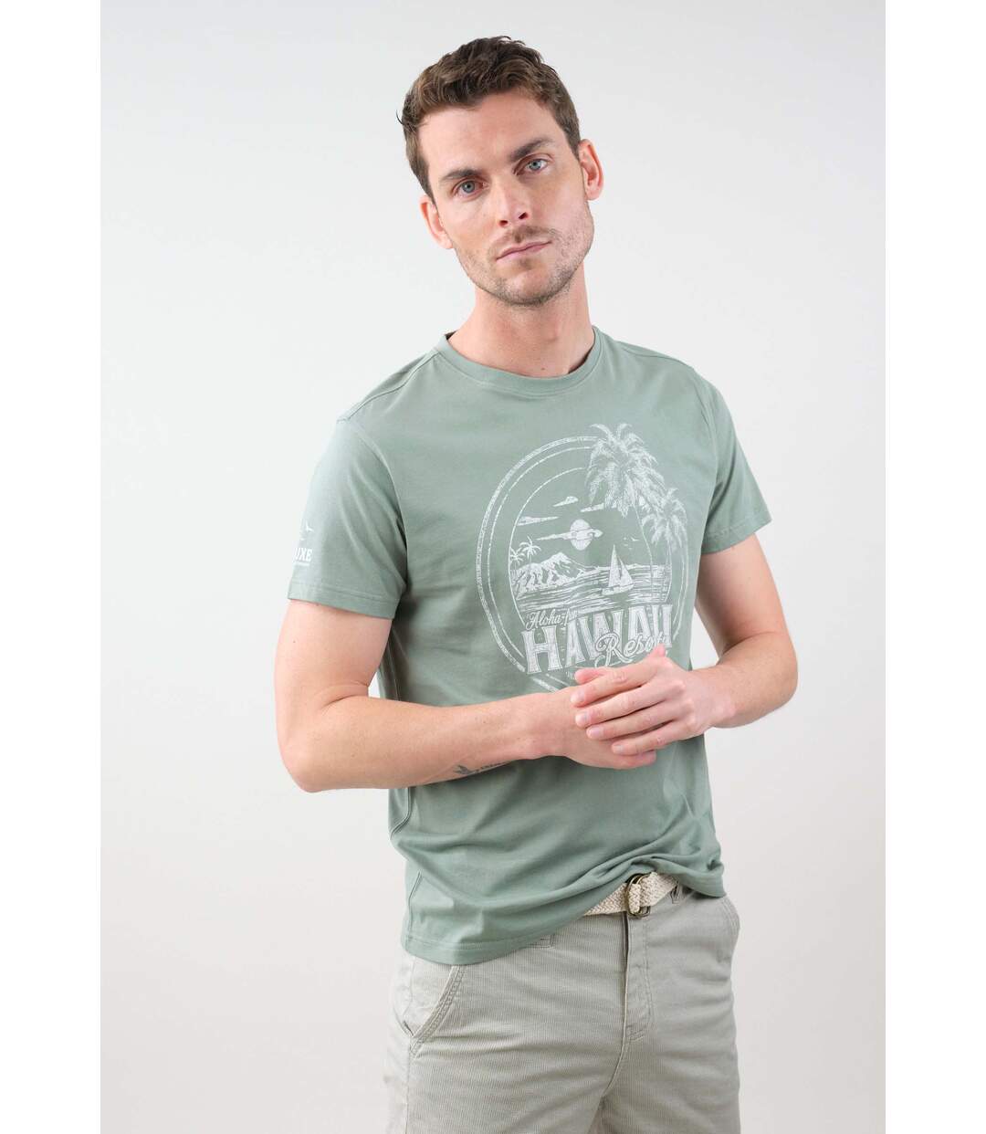 T-shirt tropical pour homme homme en coton MAHALO-4