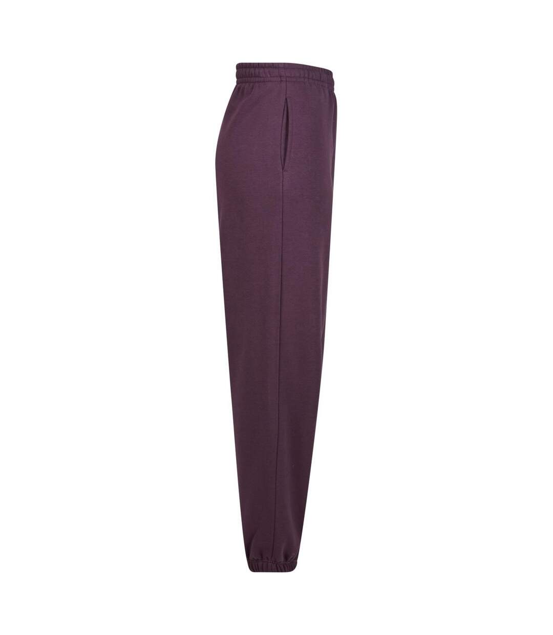 Bas De Jogging Duveteux Pour Femmes/femmes Prune Pourpre Build Your Brand-3