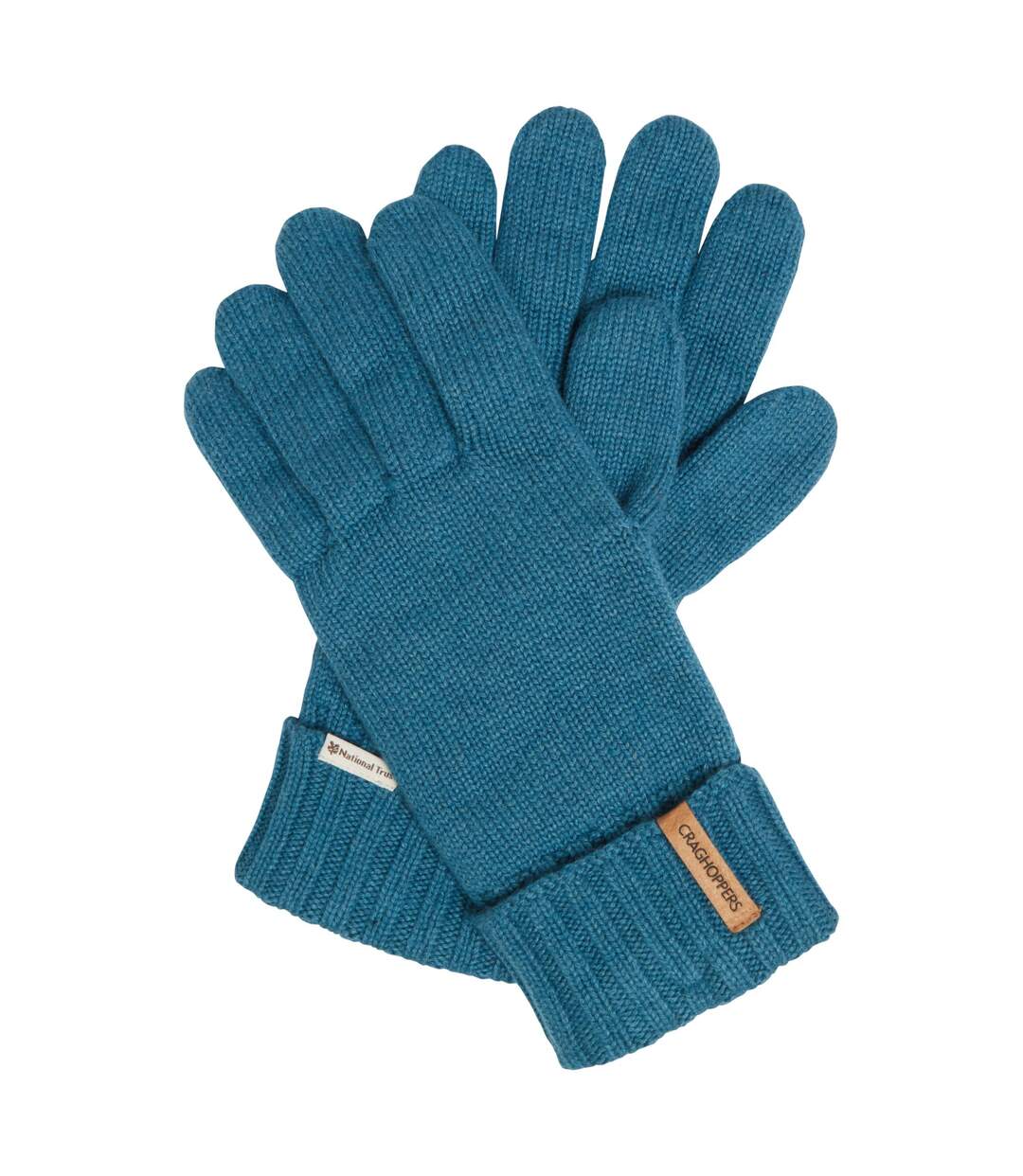 Unisex adult national trust gaddings winter gloves brisk blue Craghoppers-1