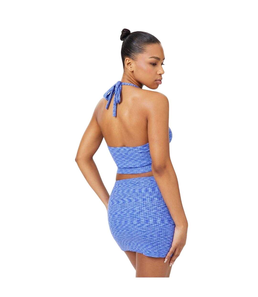 Womens/ladies Space Dye Mini Skirt Blue Jack Wills-3