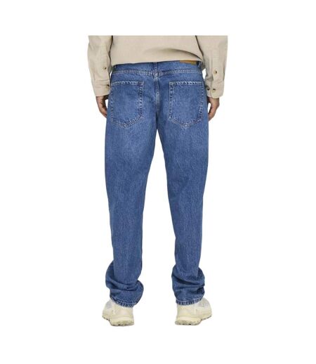 Jean bleu foncé straight homme only & sons bromo