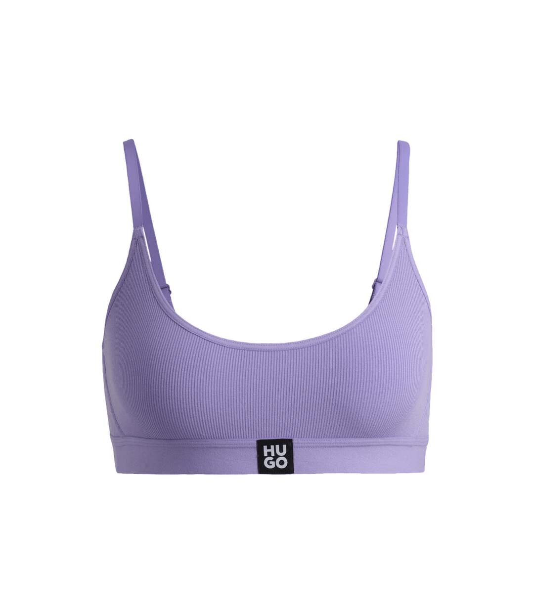 Womens/ladies Logo Modal Stretch Bralette Purple Hugo-2