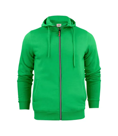 Mens Plain Full Zip Hoodie Fresh Green Printer