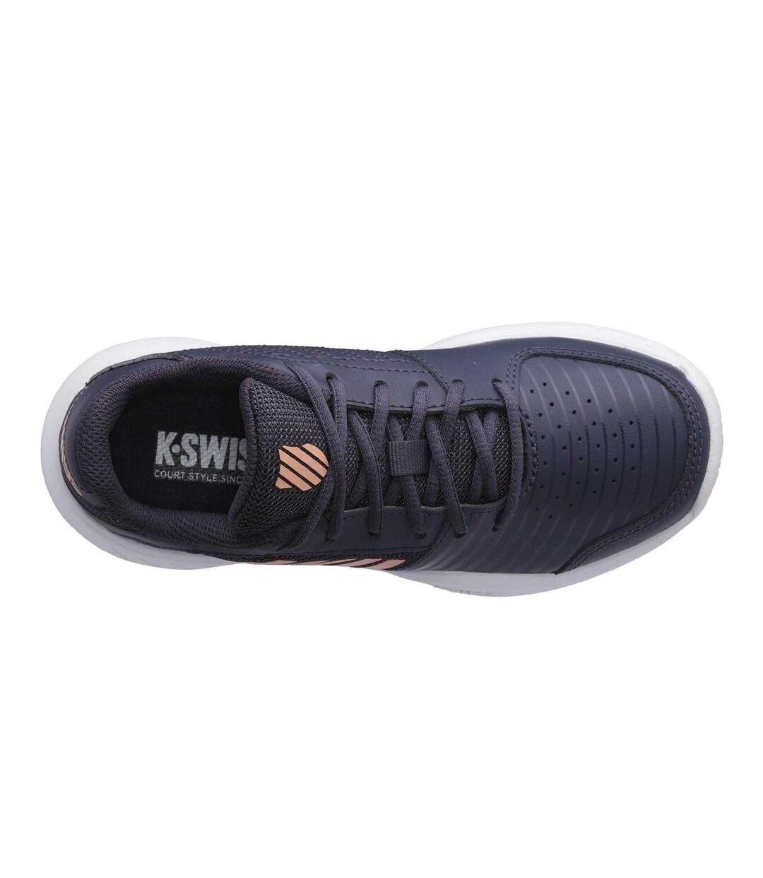Chaussures De Tennis Court Express Omni Femme Gris Givré Pêche K-Swiss-3