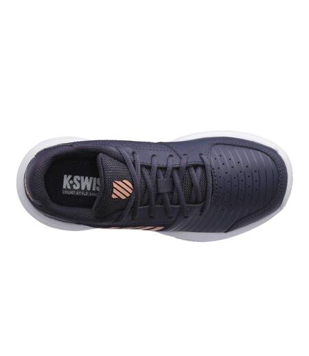Chaussures De Tennis Court Express Omni Femme Gris Givré Pêche K-Swiss