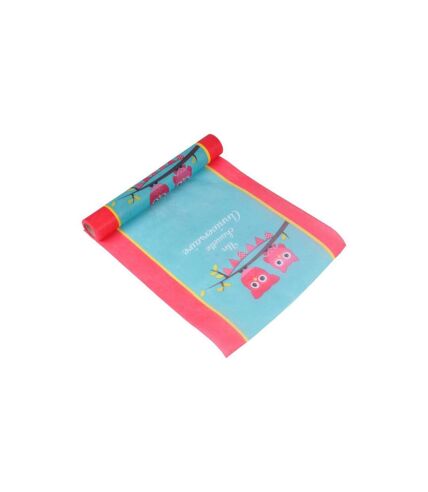 Chemin de Table Jetable Chouette 28cmx5m Bleu & Rose