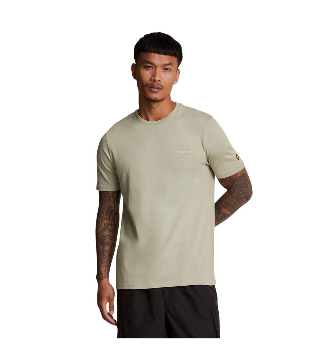 T-shirt Style Logo Brodé Homme Beige Lyle & Scott-1