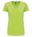 T-shirt manches courtes col V - K381 - vert lime - femme