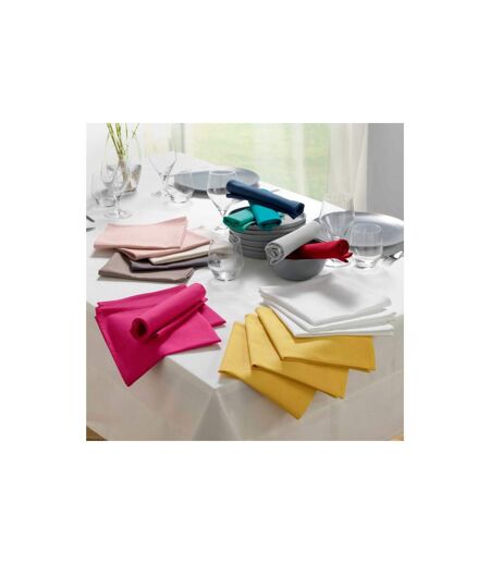 Lot de 3 Serviettes de Table Aubeline 40x40cm Fuchsia