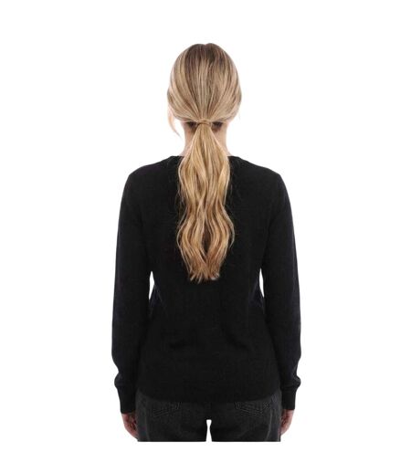 Womens/ladies Feganasi Crew Neck Sweatshirt Black Boss