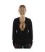 Womens/ladies Feganasi Crew Neck Sweatshirt Black Boss-2