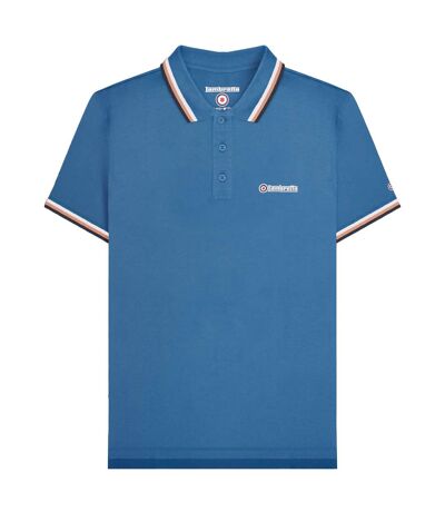 Mens Ss25 Triple Tipped Polo Shirt Dark Blue Lambretta