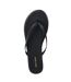 Womens/ladies Synthetic Flat Flip Flops Black Jack Wills-3