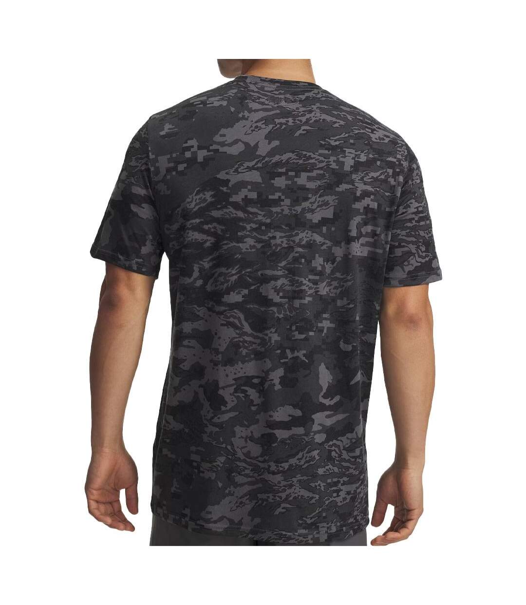 T-shirt gris/noir homme under armour camo-2