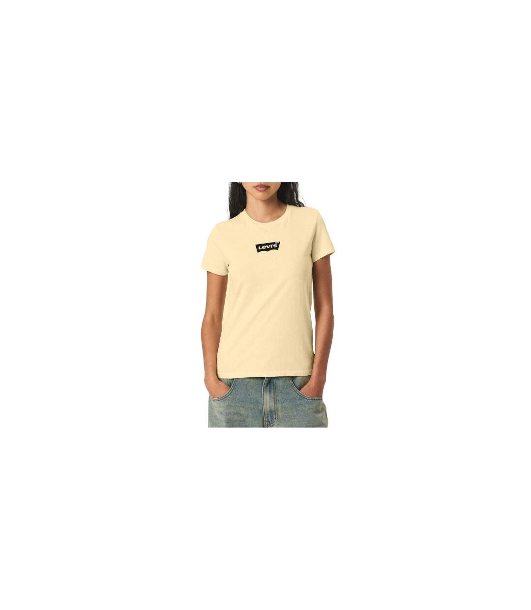 T-shirt Motif/style Imprimé Graphique Femme Jaune Beurre Levis-1