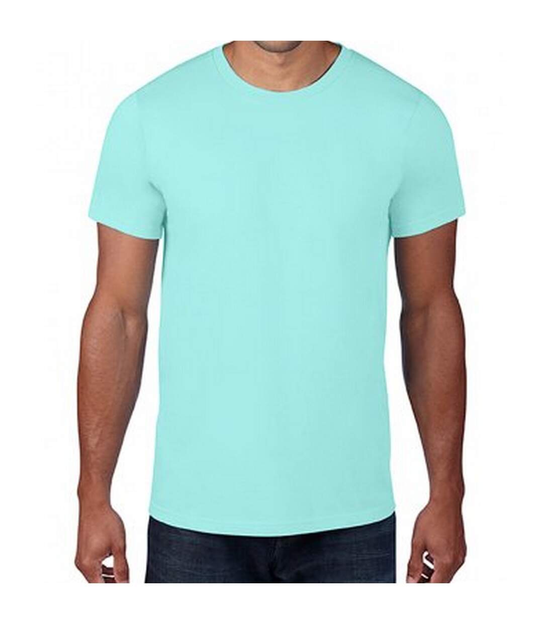 Mens fashion t-shirt perwinkle blue Anvil