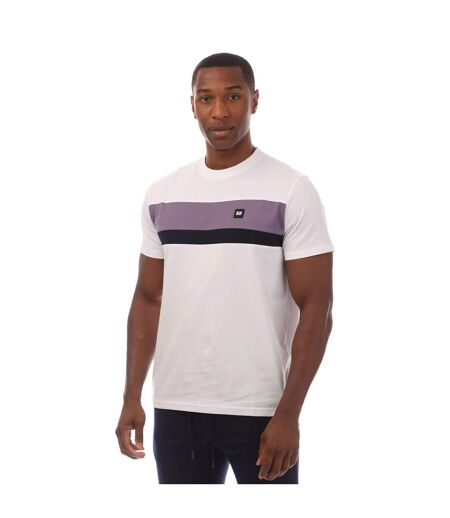 T-shirt Style Bloc De Couleurs Crossword Homme Blanc Weekend Offender