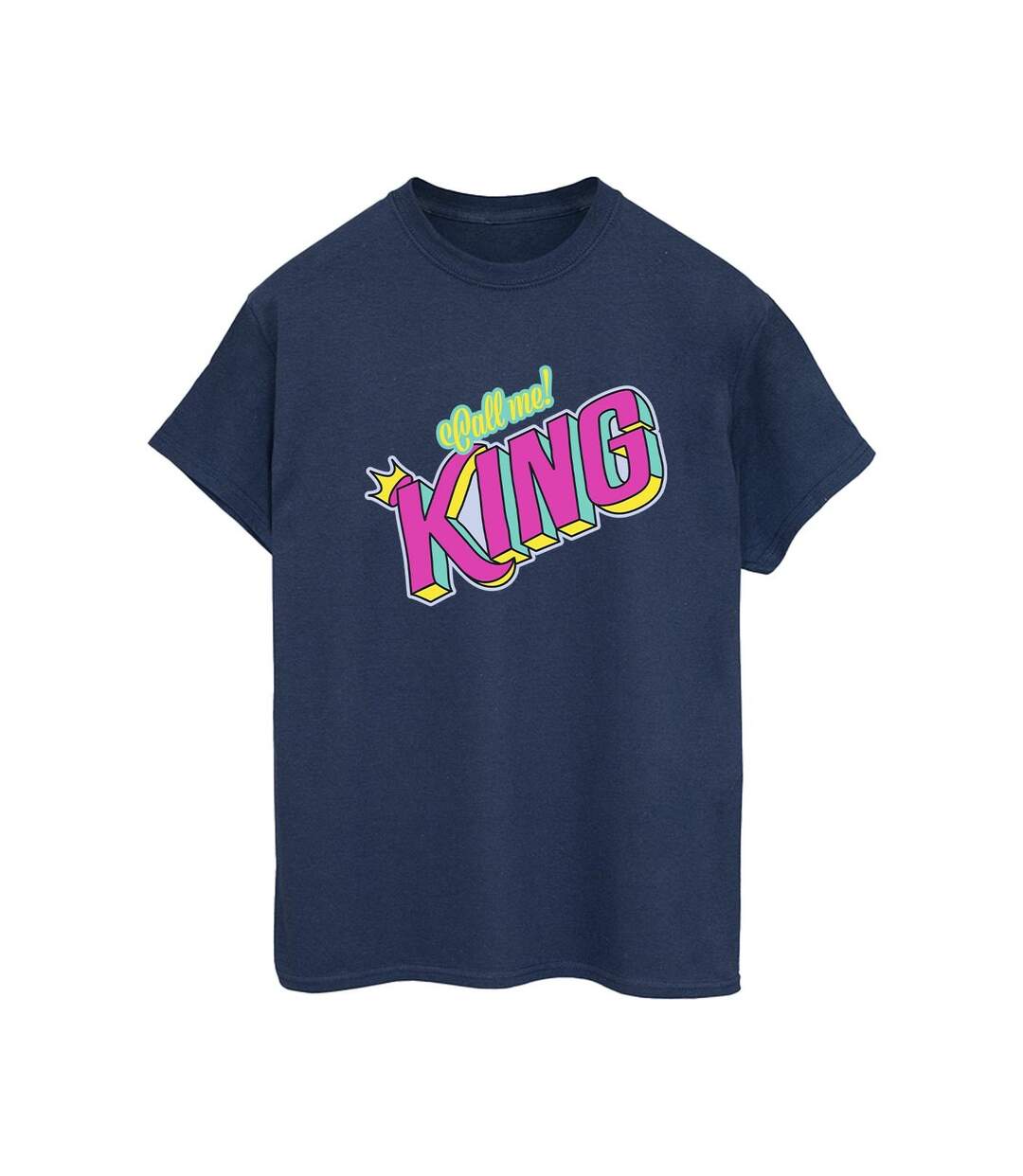 Disney Womens/Ladies The Lion King Classic King Cotton Boyfriend T-Shirt (Bleu marine) - UTBI29518-1