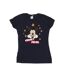 Disney T-shirt en coton avec étoiles Mickey Mouse Femme/Ladies (Bleu marine) - UTBI33576-1