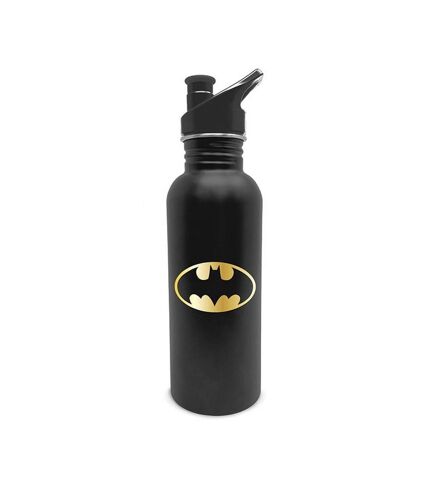 Batman Logo Water Bottle (Black) (One Size) - UTPM766