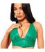 Womens/ladies Faux Leather Corset Top Green Missy Empire-3