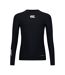 Womens/ladies Thermoreg Long-sleeved Top Black Canterbury-2