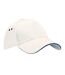 Casquette 100% coton adulte unisexe blanc/bleu marine Beechfield-1