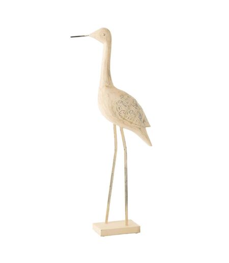 Statue Déco Oiseau en Bois Denny 86cm Naturel