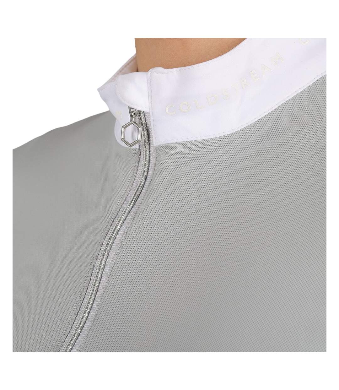 Womens/ladies Oxnam Competition Show Shirt Pearl Grey Coldstream-3