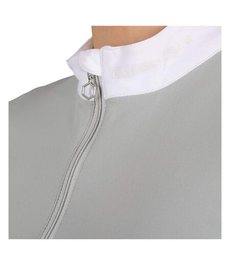 Womens/ladies Oxnam Competition Show Shirt Pearl Grey Coldstream