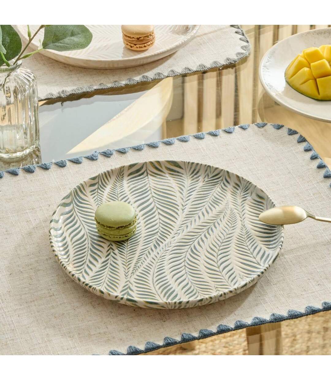 Lot de 6 Assiettes à Dessert Gina 22cm Vert-3