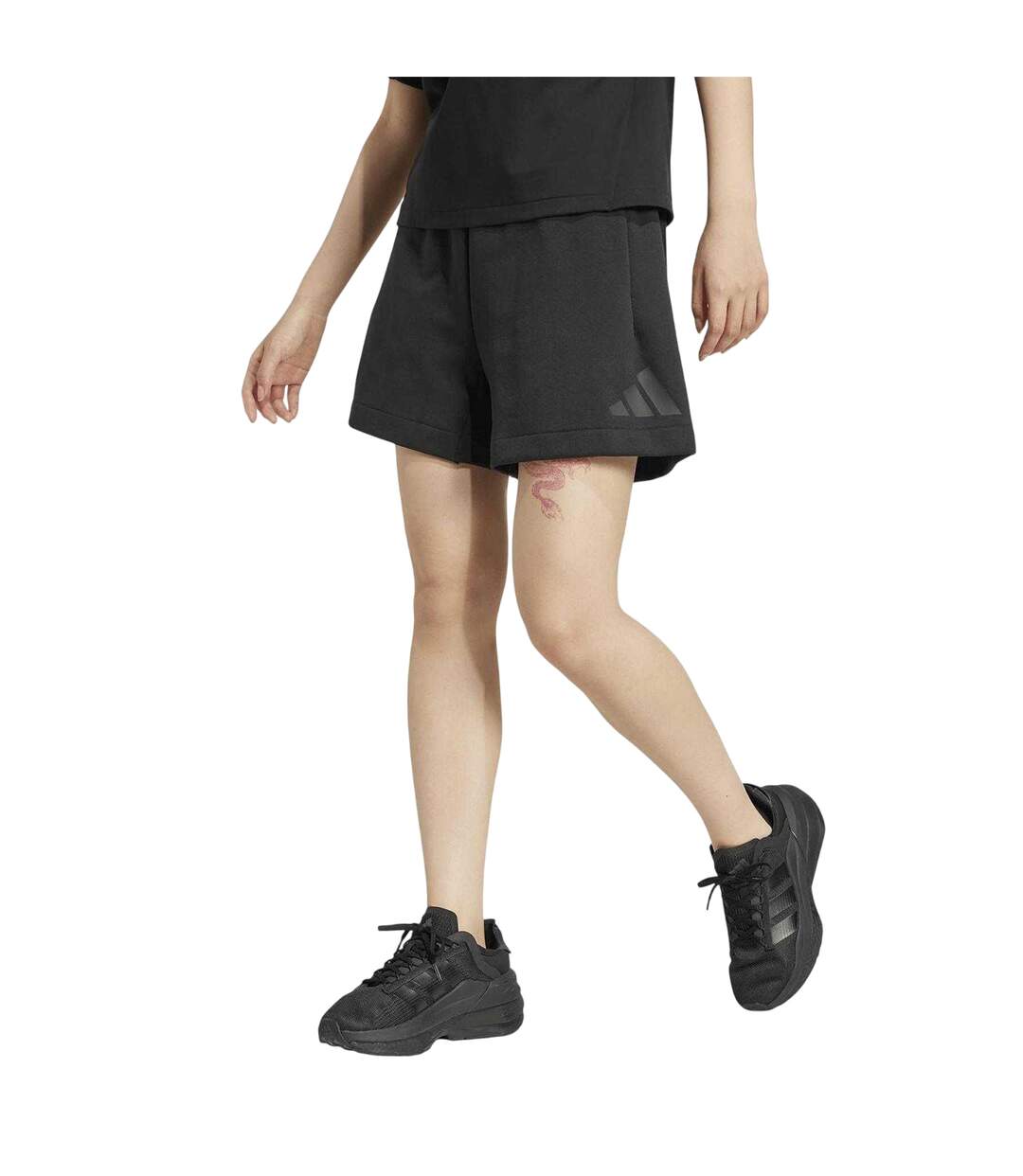 Womens/ladies Z.n.e. Tonal Logo Shorts Black Adidas-3