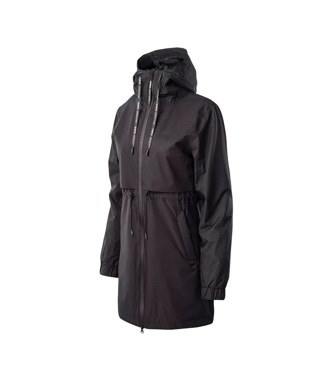 Womens/ladies Leonia Light Coat Black Iguana-3