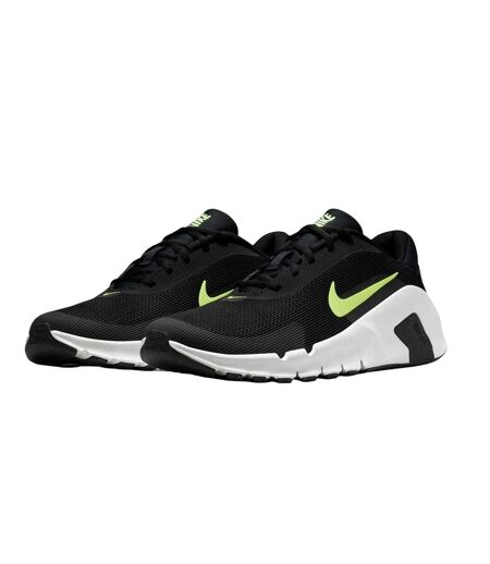 Mens Flex Trainers Black Volt Nike