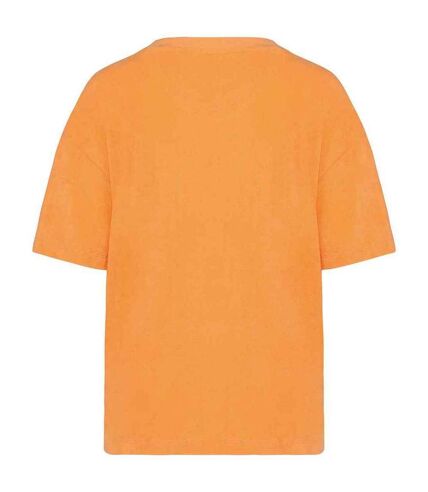 Womens/ladies terrycloth t-shirt apricot Native Spirit