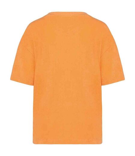 Womens/ladies terrycloth t-shirt apricot Native Spirit