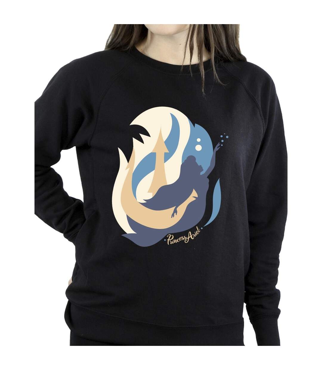 Disney - Sweat THE LITTLE MERMAID COLOUR SILHOUETTES - Femme (Noir) - UTBI23345-3