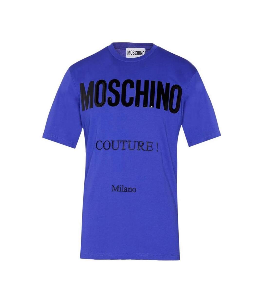 T-shirt Motif/style Brillant Couture Homme Bleu Moschino-1