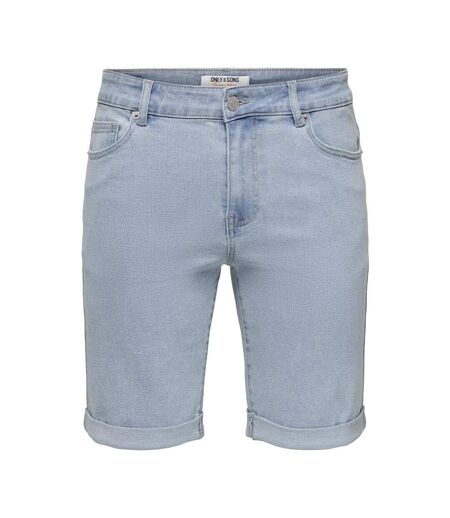 Short en jean bleu homme only & sons sply