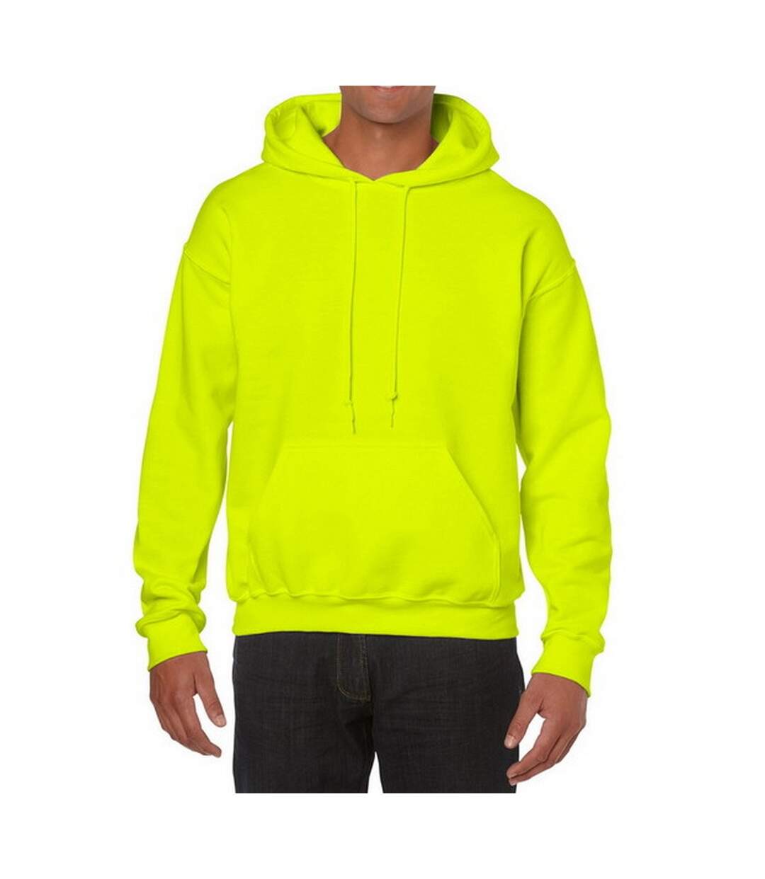 Sweatshirt à capuche unisexe vert néon Gildan