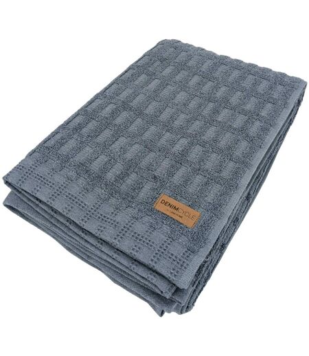 Drap de bain coton collection DENIM Quadrillé