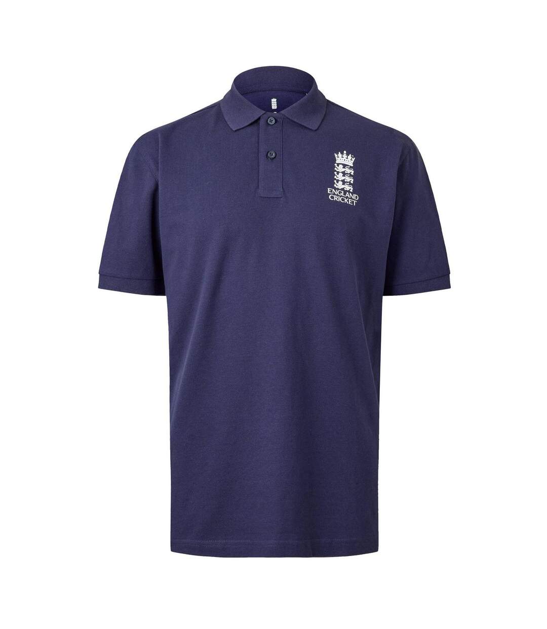 Mens England Cricket Ribbed Polo Shirt Navy Castore-1