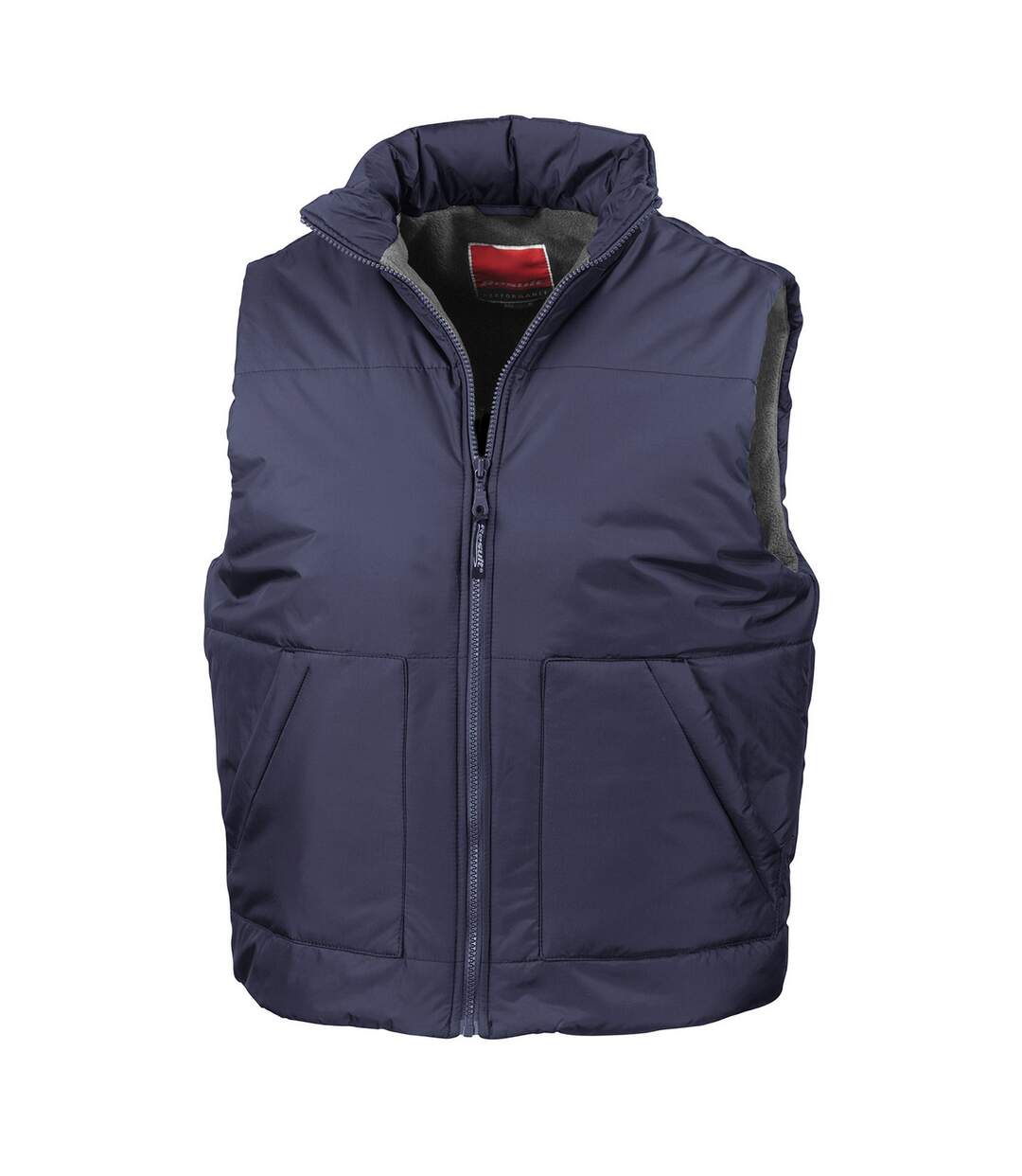 Unisex adult fleece lined gilet navy Result-1