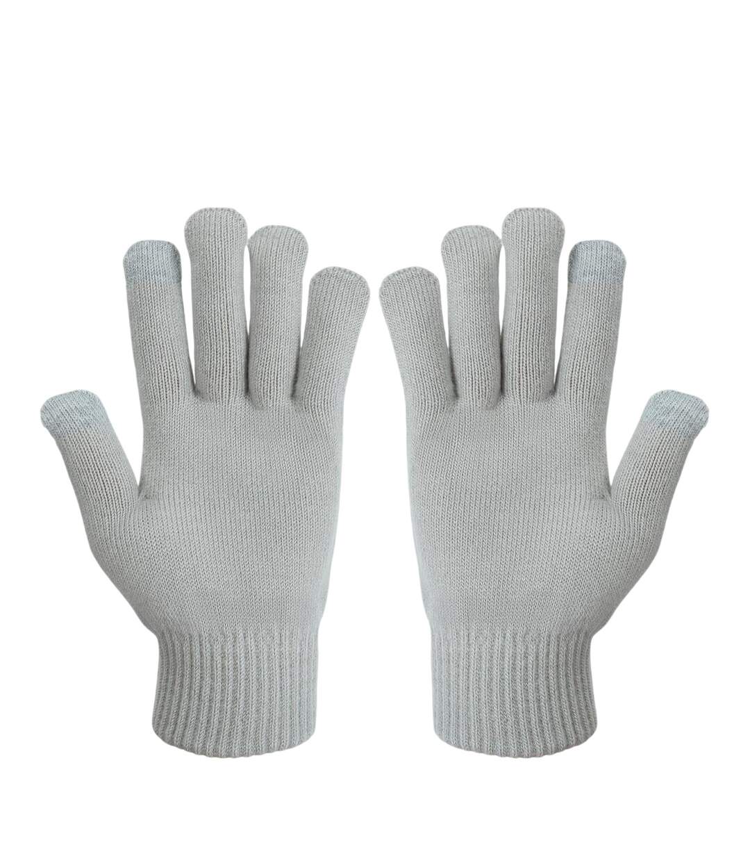 Unisex Adult Knitted Gloves Grey Print Slazenger-2